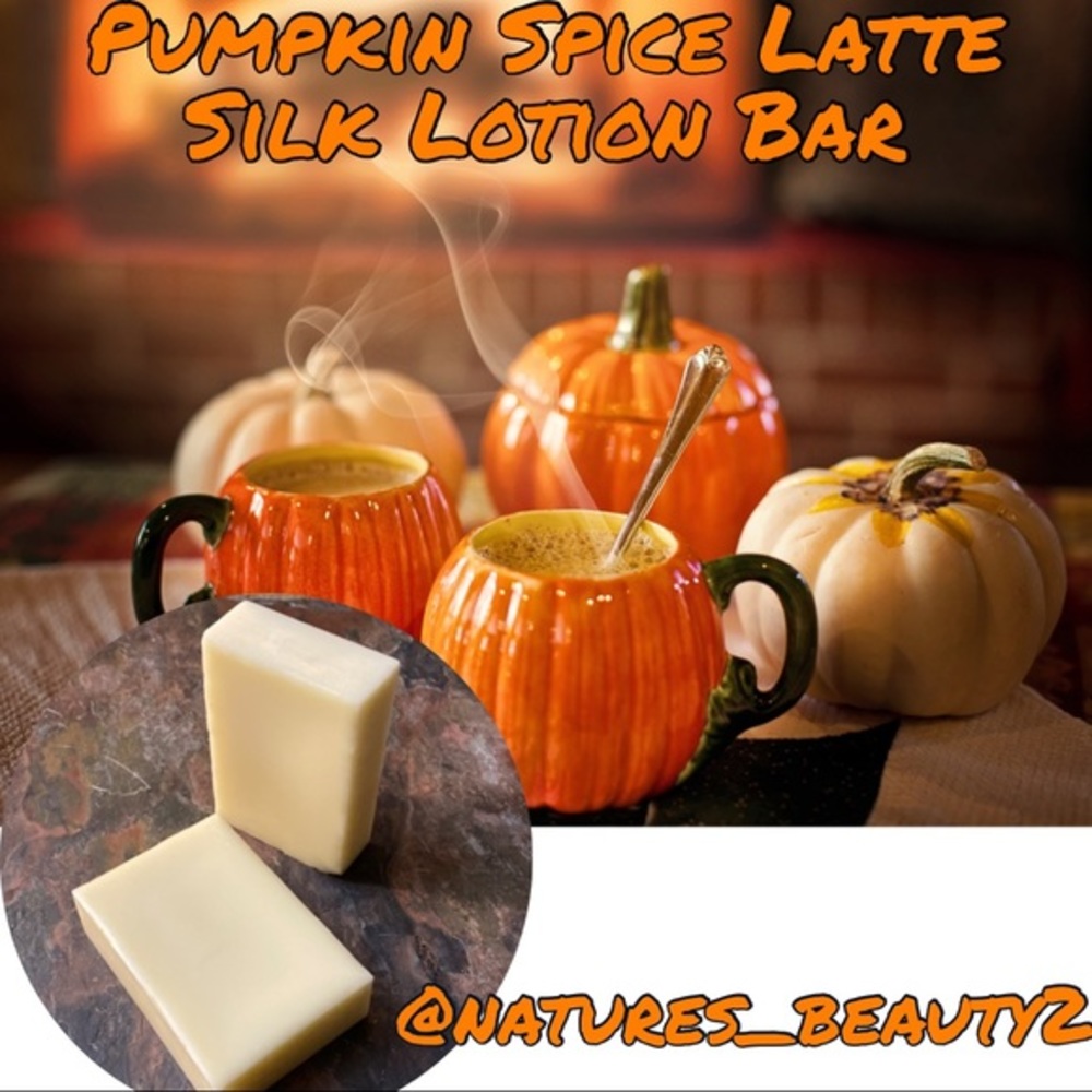 Pumpkin Spice Latte silk lotion bar hand crafted small batch natural lotion